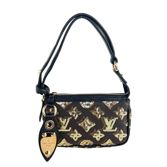 Louis Vuitton Monogram Eclipse Sequin Pochette Bag - Picture 1 of 7